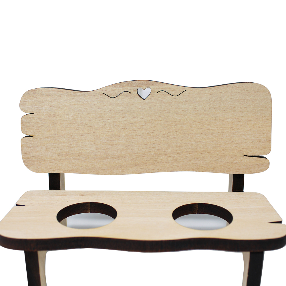 Panchina per Shot in Legno con 2 Bicchierini – Klenkdesign – Shop