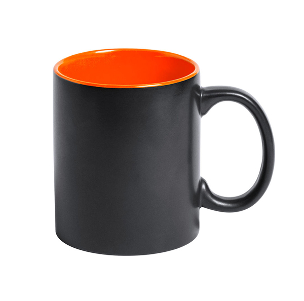 Tazza nera con interno arancione – Klenkdesign – Shop