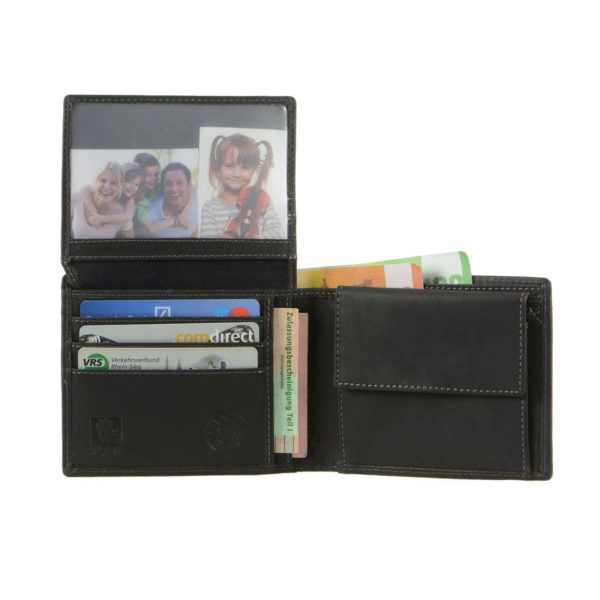 Portafogli In Pelle Vintage Fold Rfid Porta Carte Credito Id